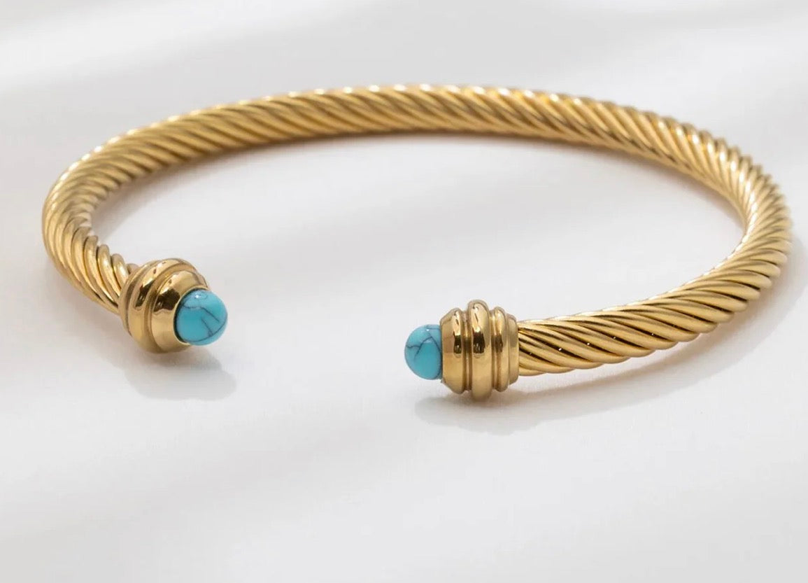 Twisted Turquoise Cuff