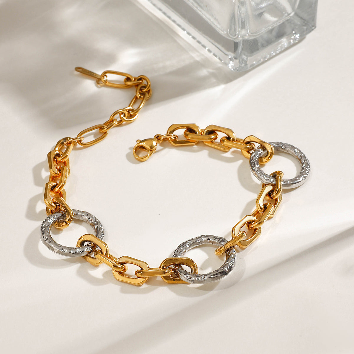 Mixed Circle Link Bracelet