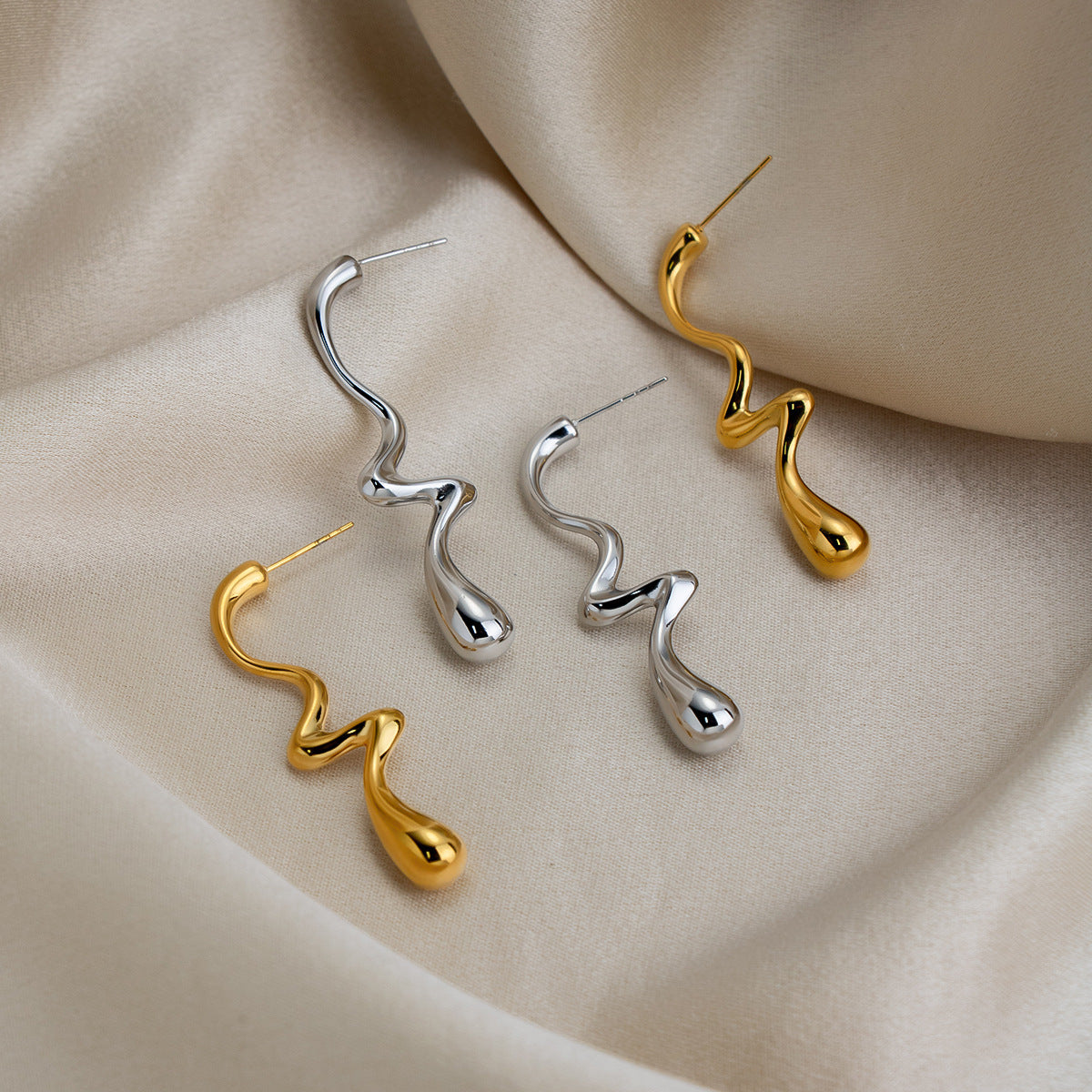 Abstract Stud Earrings