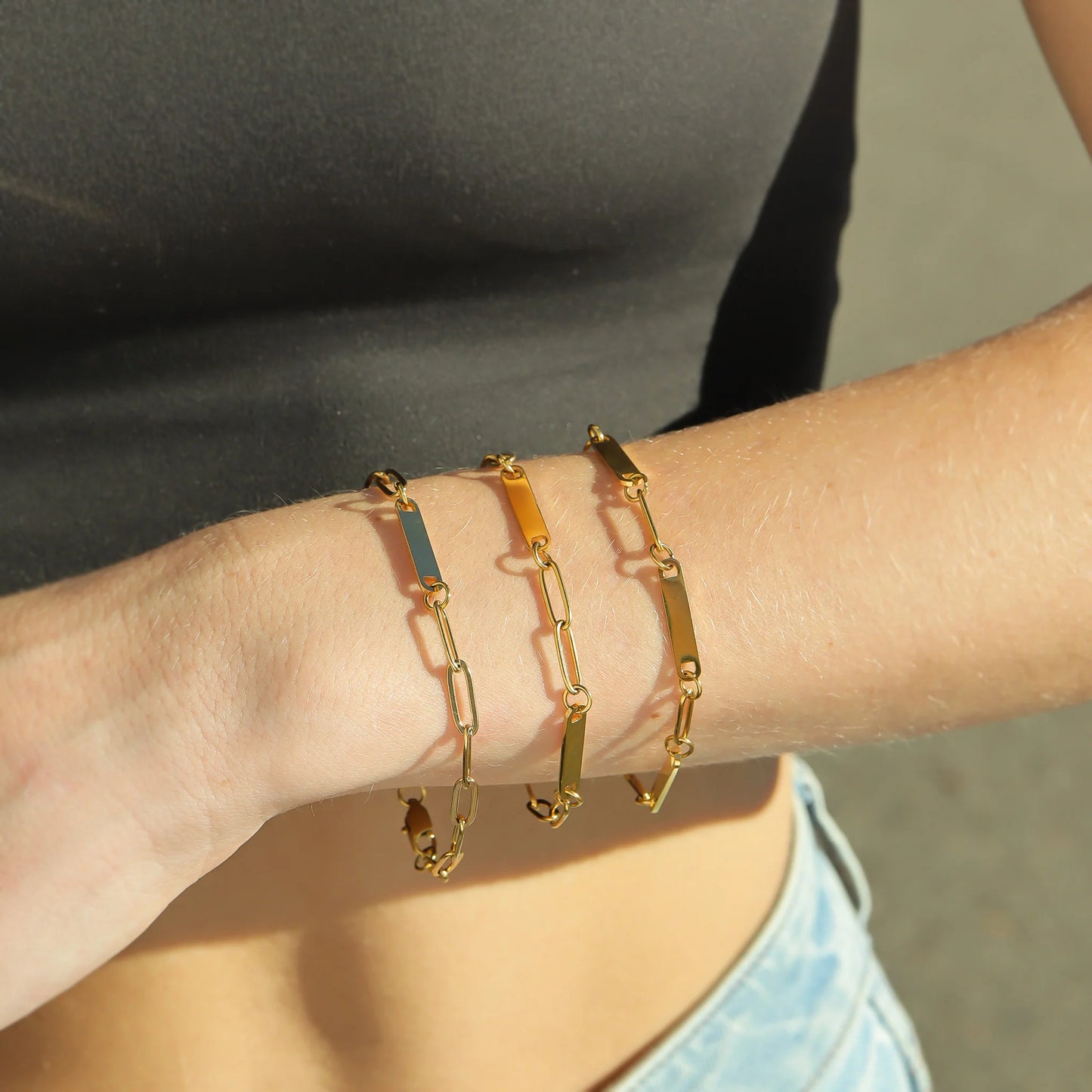 2 Bar Paperclip Bracelet