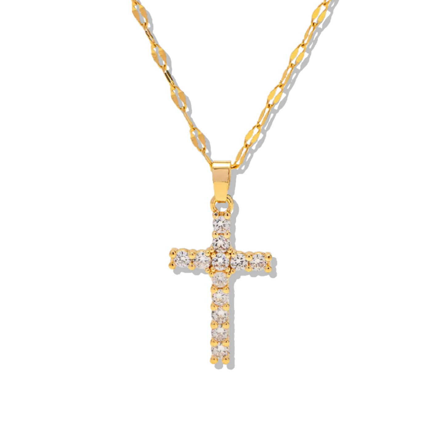 Pavé Cross Pendant Necklace