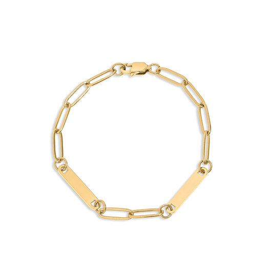 2 Bar Paperclip Bracelet