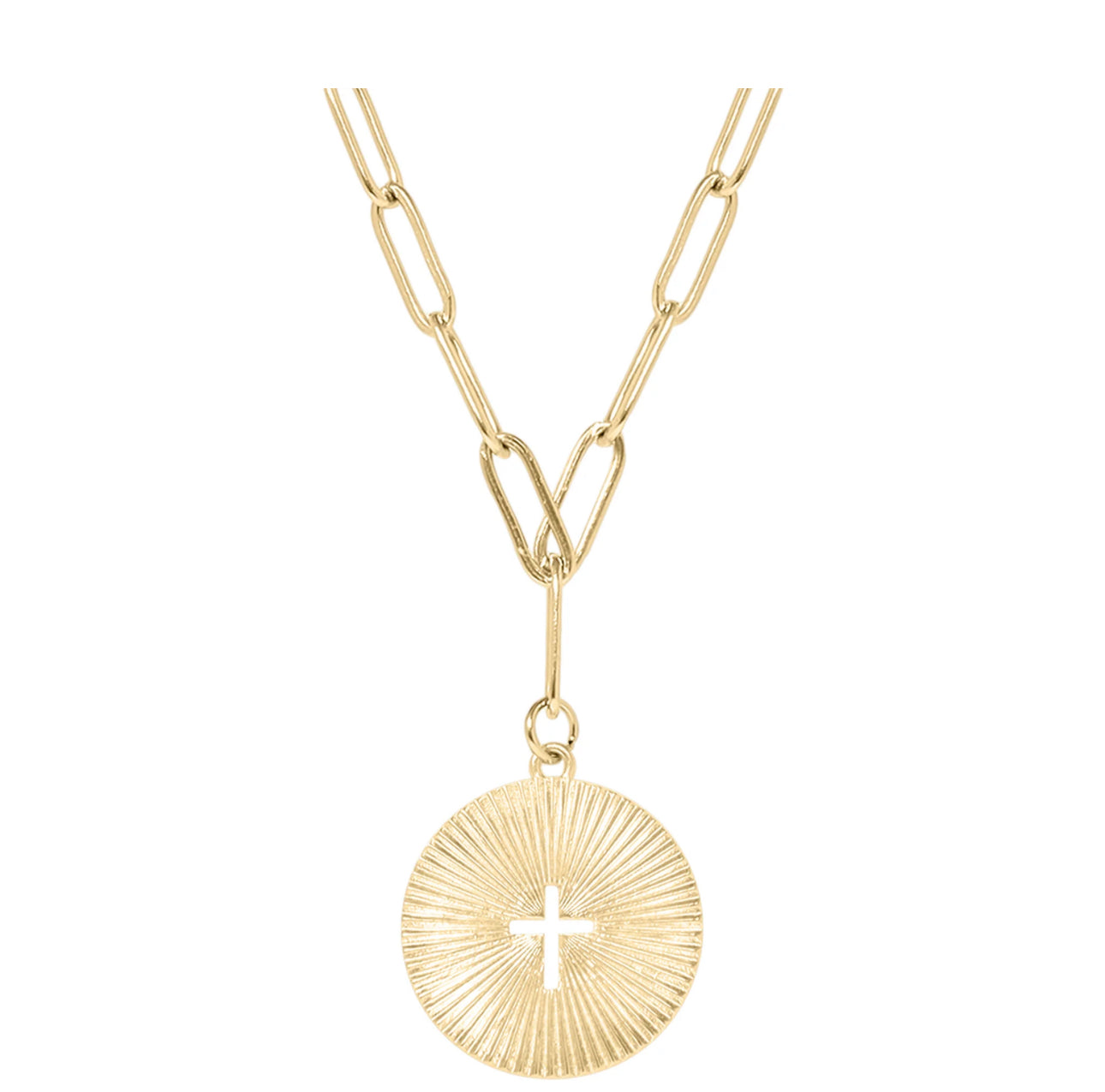 Paperclip Medallion Necklace