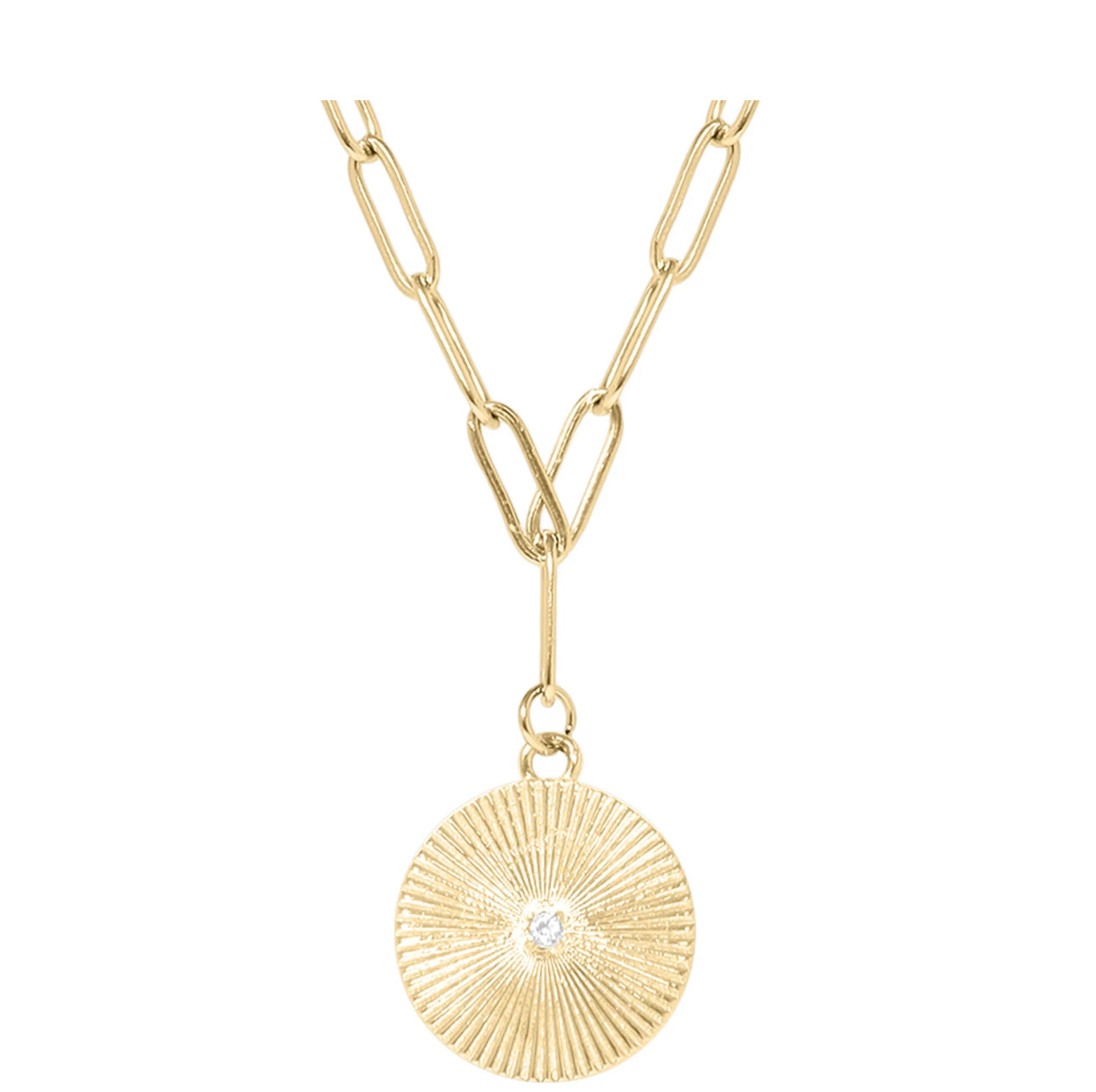 Paperclip Medallion Necklace