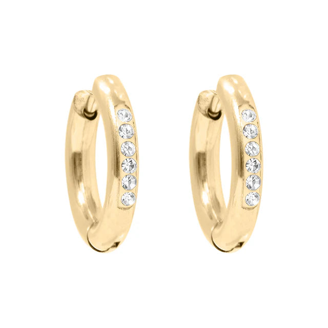 Classic Pavé Huggies