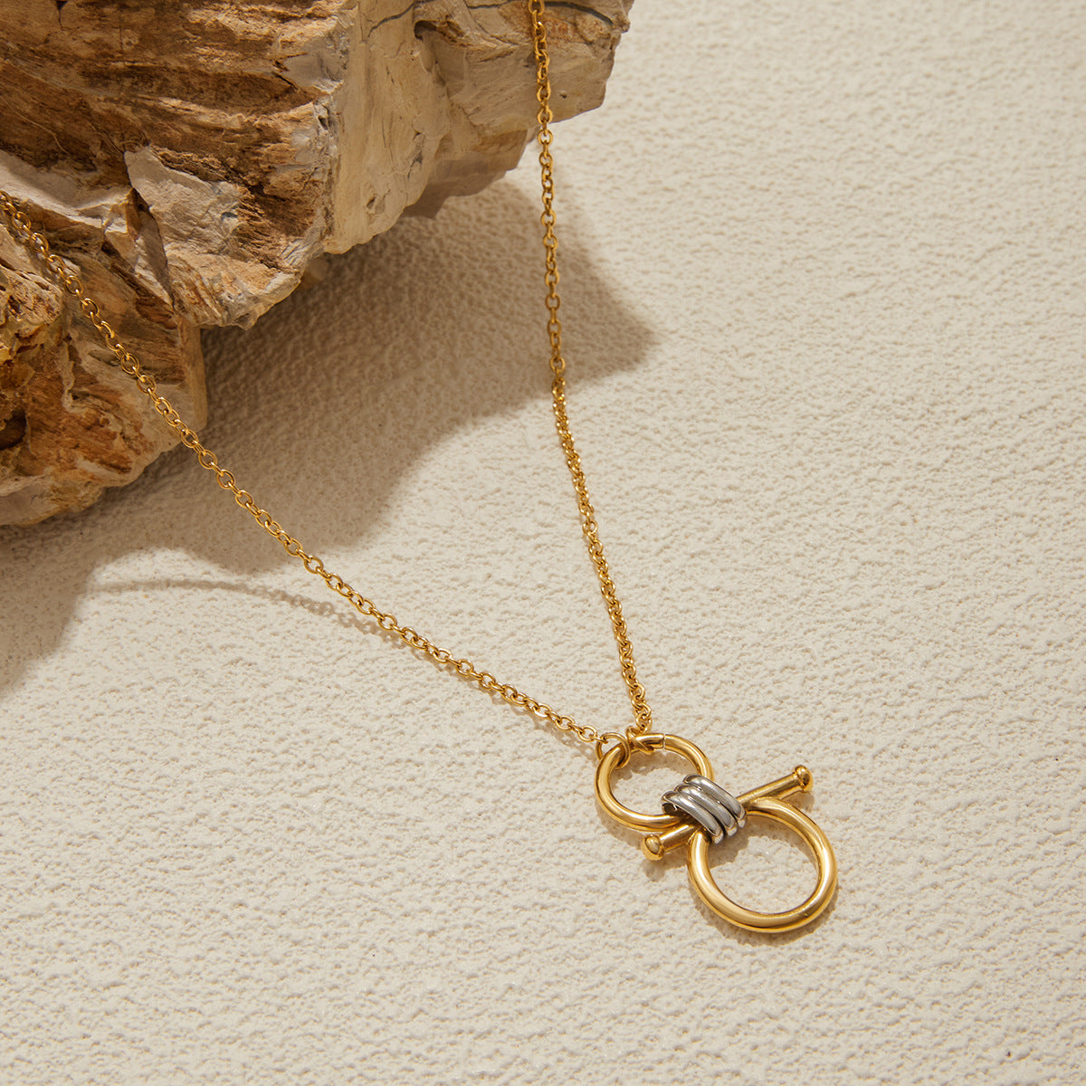 Mixed Toggle Link Necklace