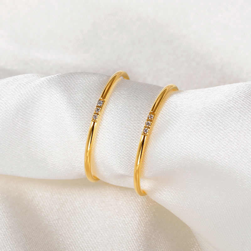 Tri Stone Stacking Ring