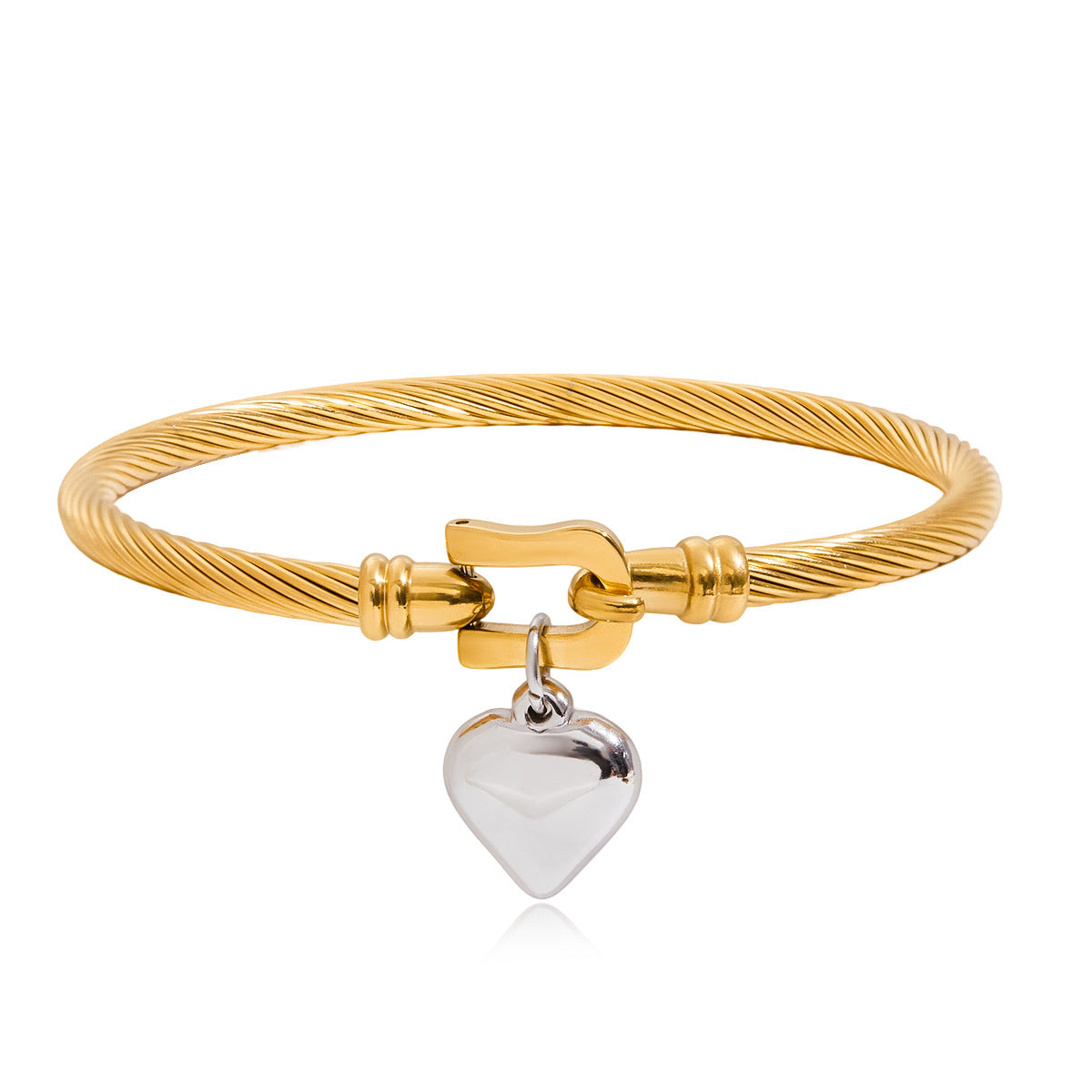 Bold Heart Horseshoe Bracelet