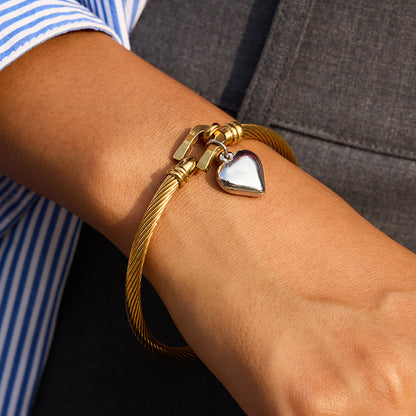 Bold Heart Horseshoe Bracelet