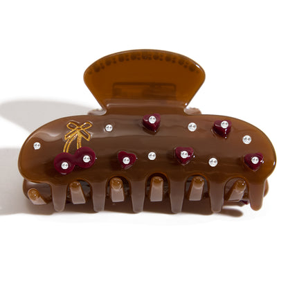 Brown Cherry Claw Clip