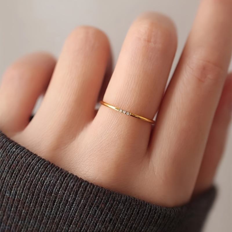 Tri Stone Stacking Ring