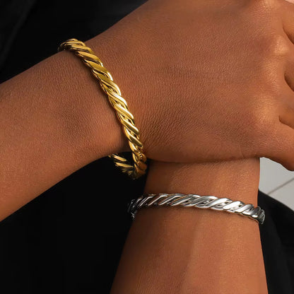 Flat Twist Cuff Bracelet