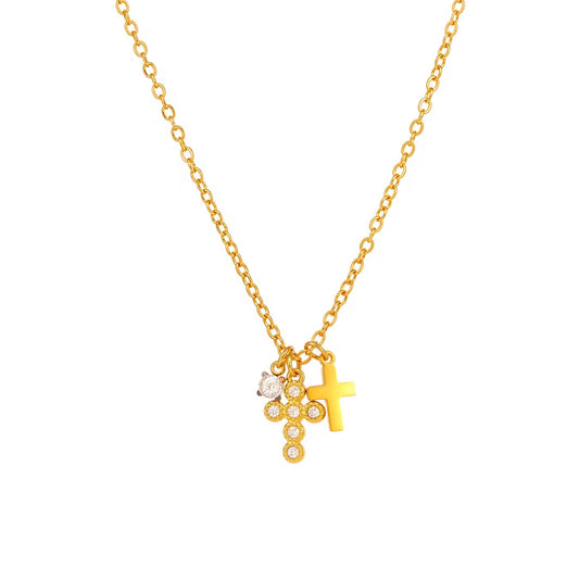 Dainty Multi Cross Necklace