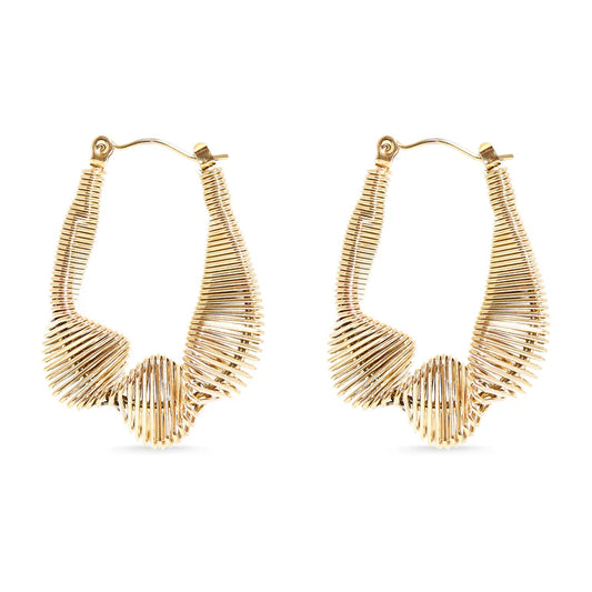 Bold Wired Statement Hoops