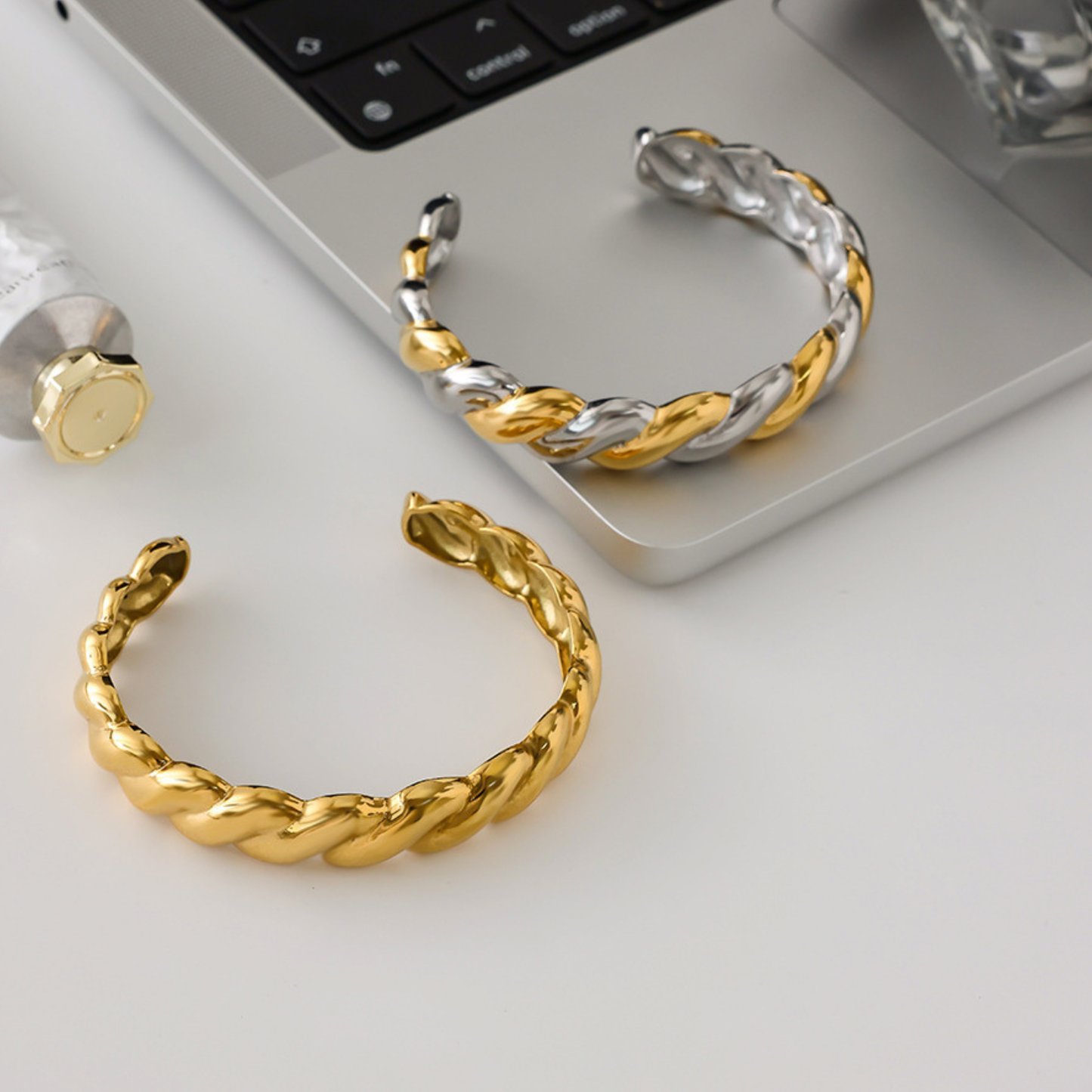 Bold Twist Cuff Bracelet