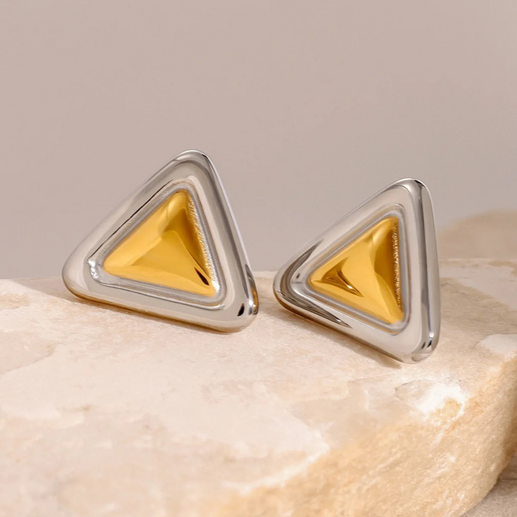 Bold Triangle Studs