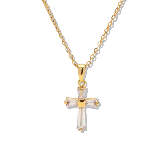 Crystal Cross Pendant Necklace