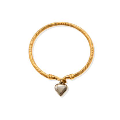 Bold Heart Cable Bracelet