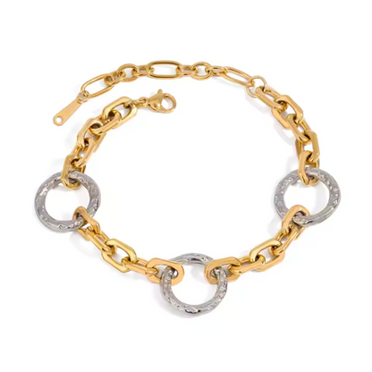 Mixed Circle Link Bracelet