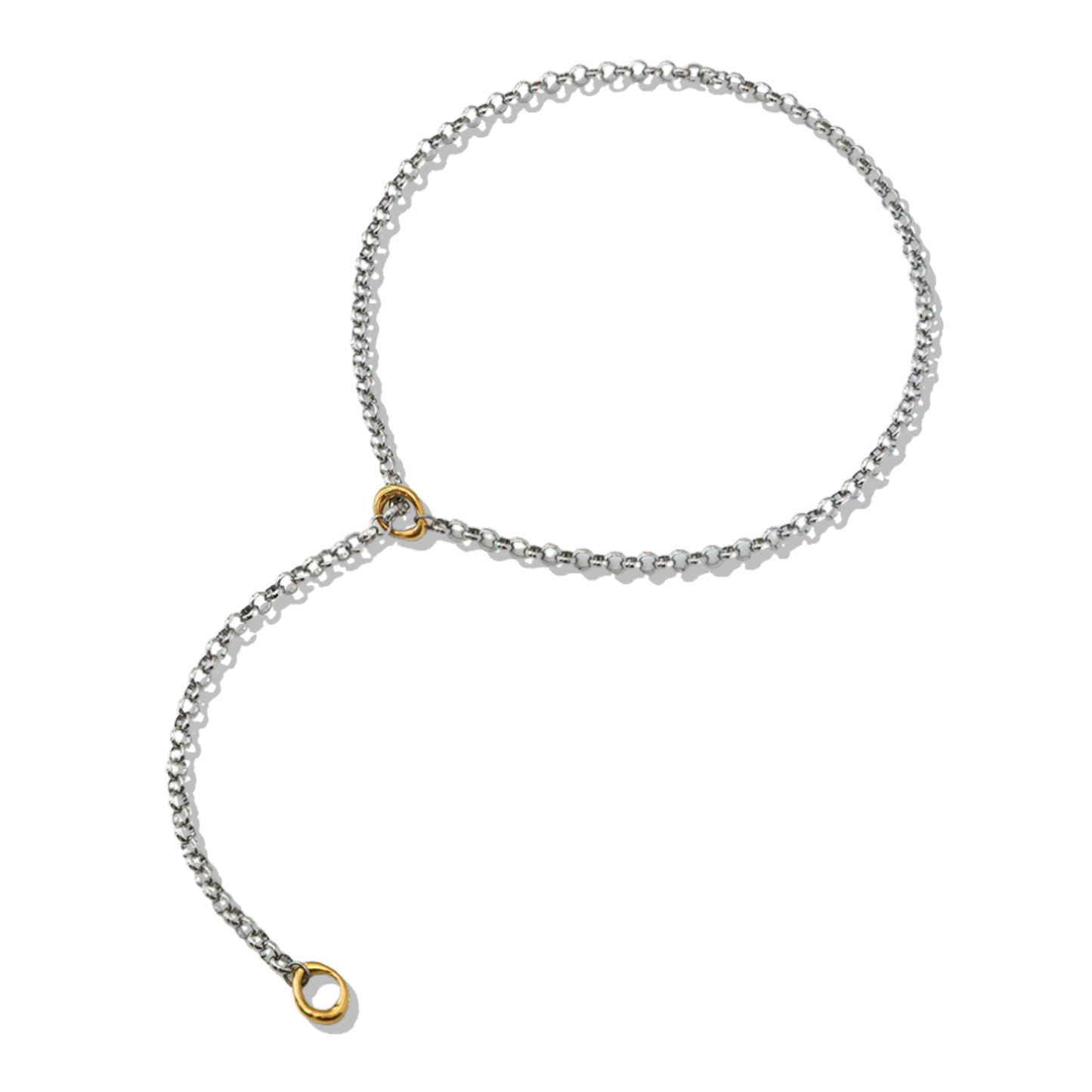 Mixed Rolo Lariat Chain