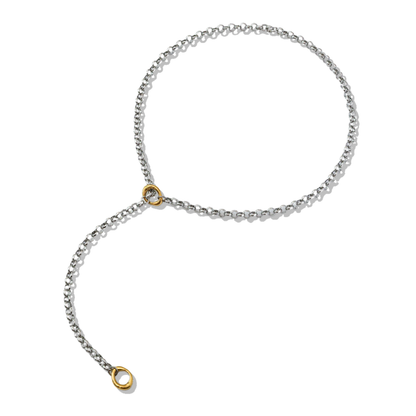 Mixed Rolo Lariat Chain