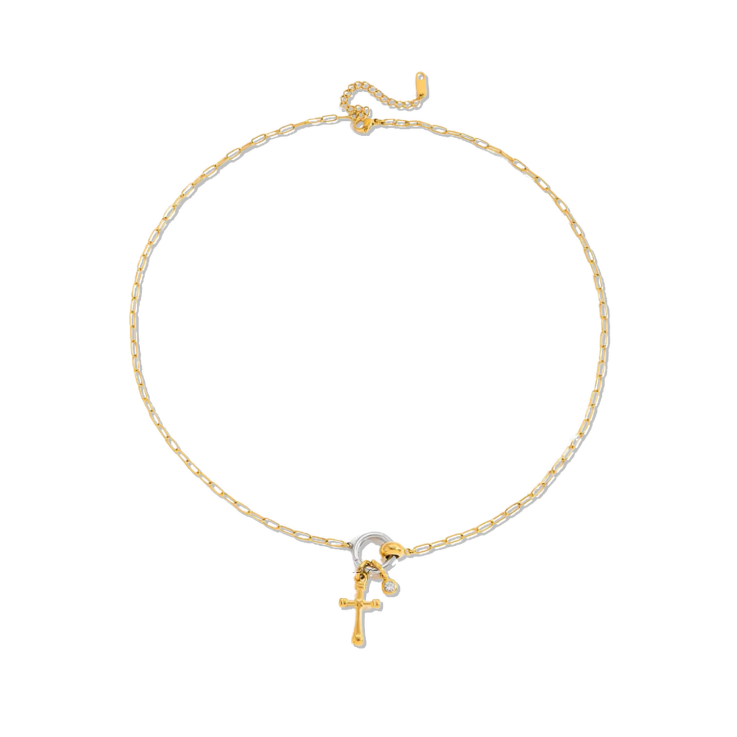 Mixed Paperclip Chain Necklace