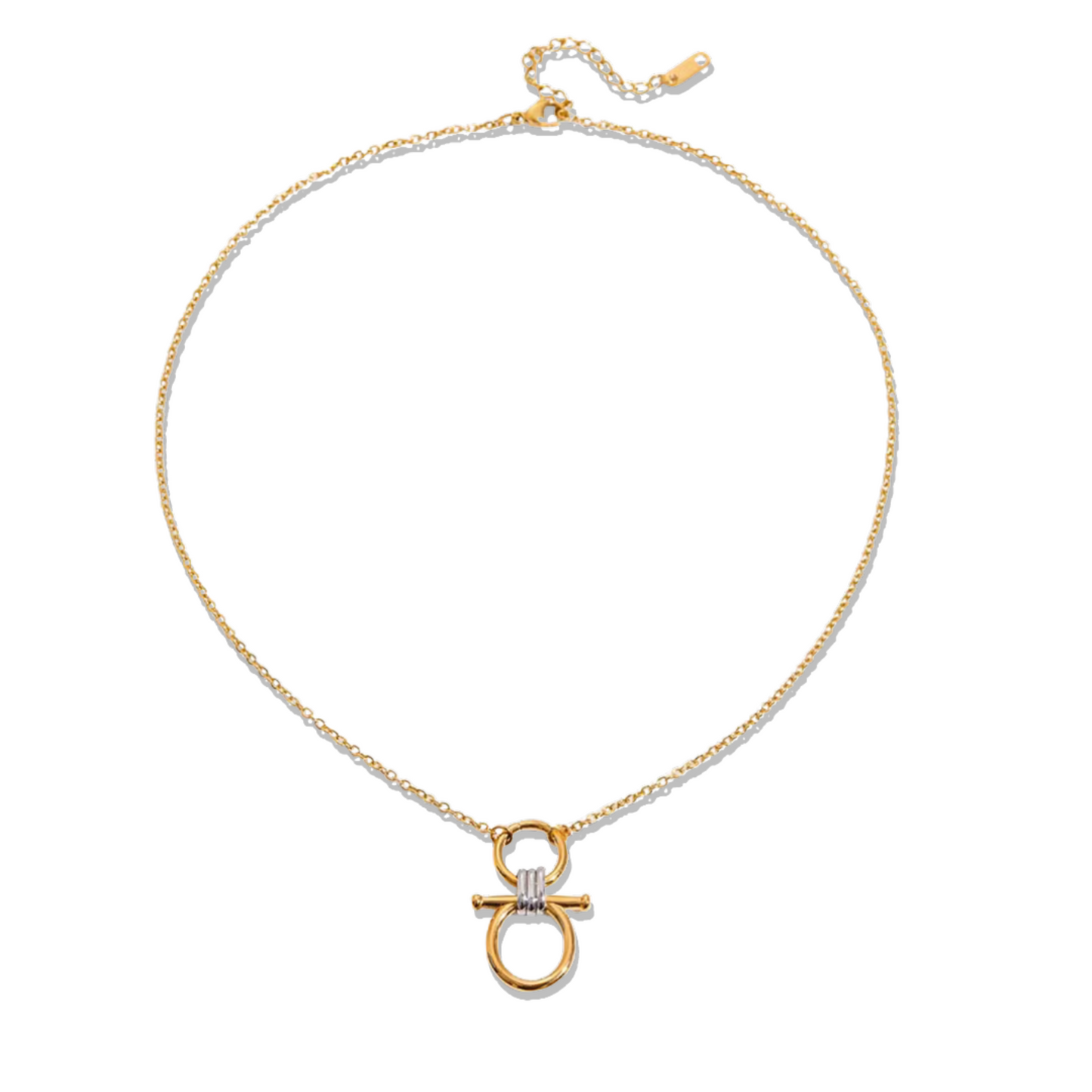 Mixed Toggle Link Necklace