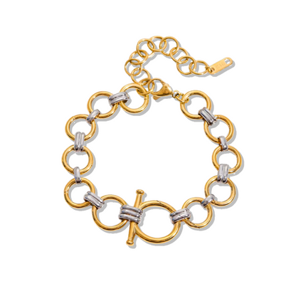 Mixed Toggle Link Bracelet