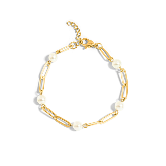 Pearl Paperclip Bracelet