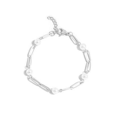 Pearl Paperclip Bracelet