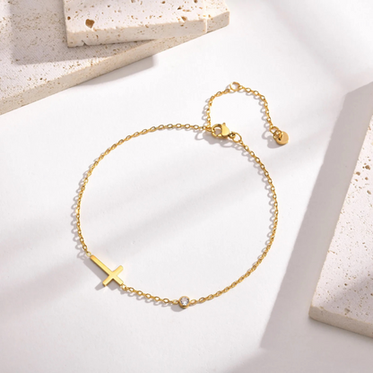 Sideways Cross Bracelet