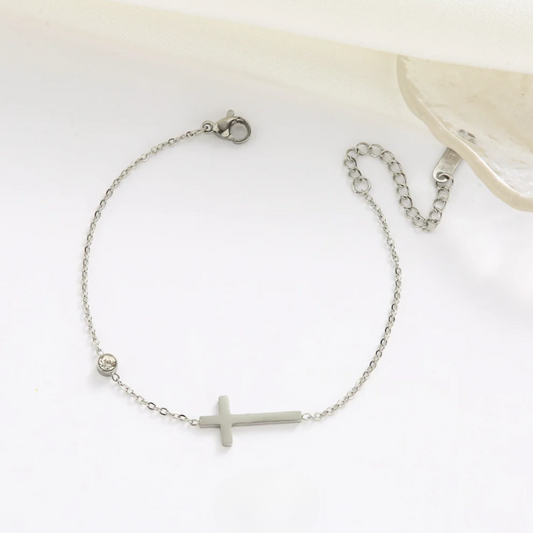 Sideways Cross Bracelet