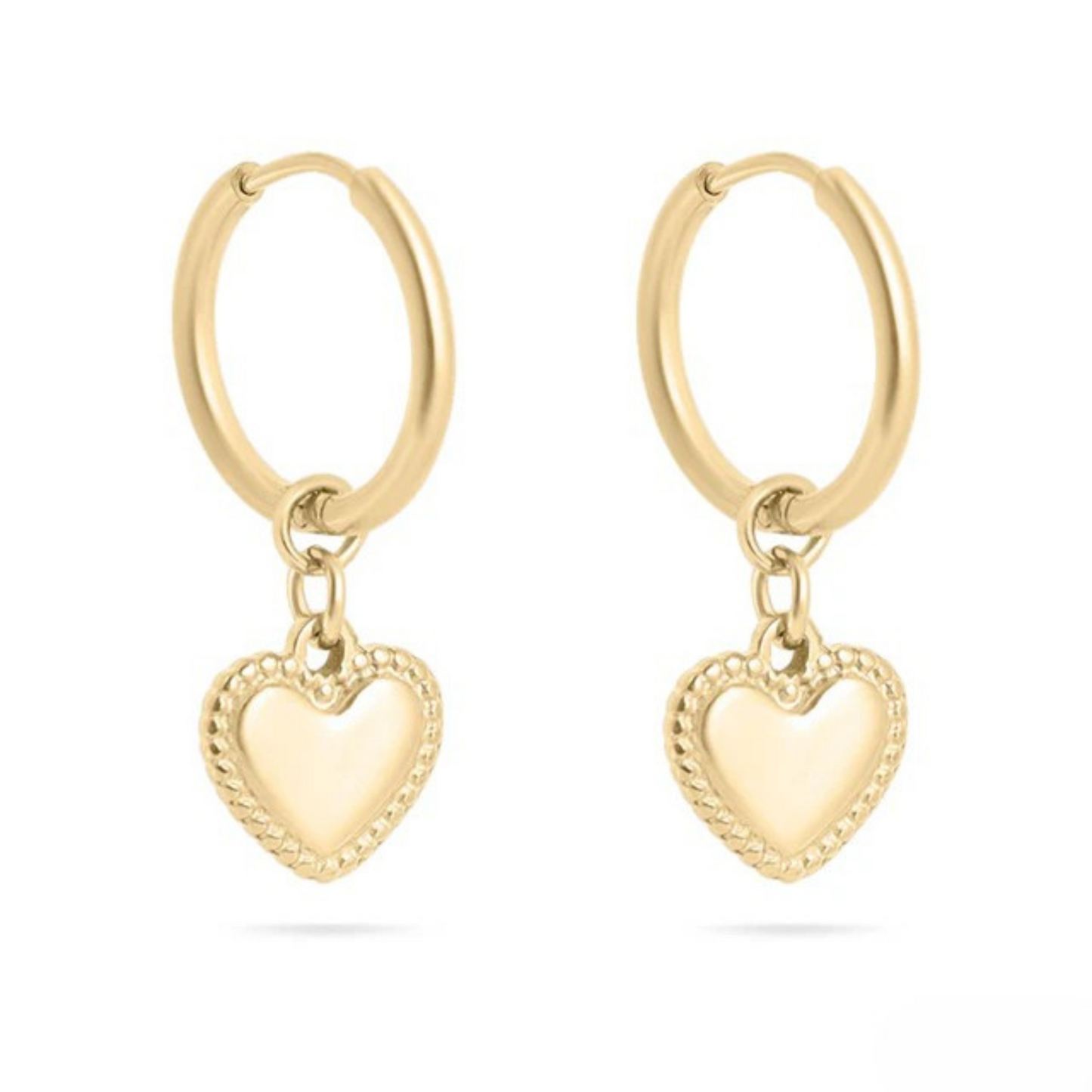 Textured Heart Huggies