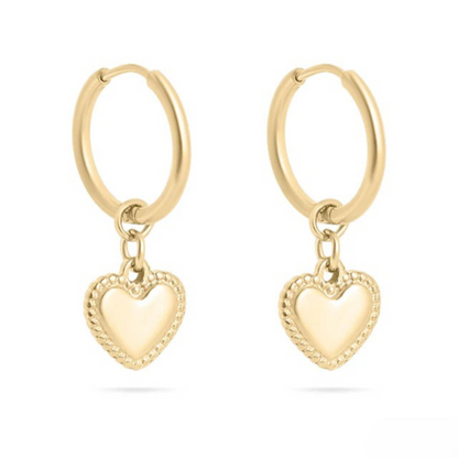 Textured Heart Huggies