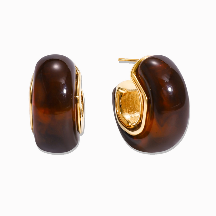 Amber Chunky Hoops