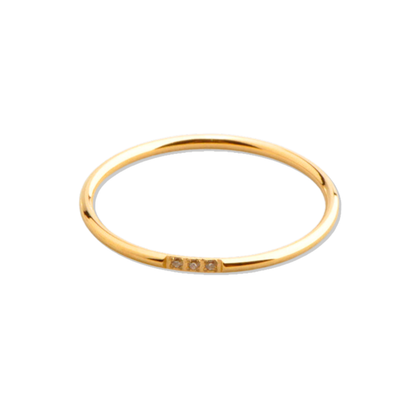 Tri Stone Stacking Ring